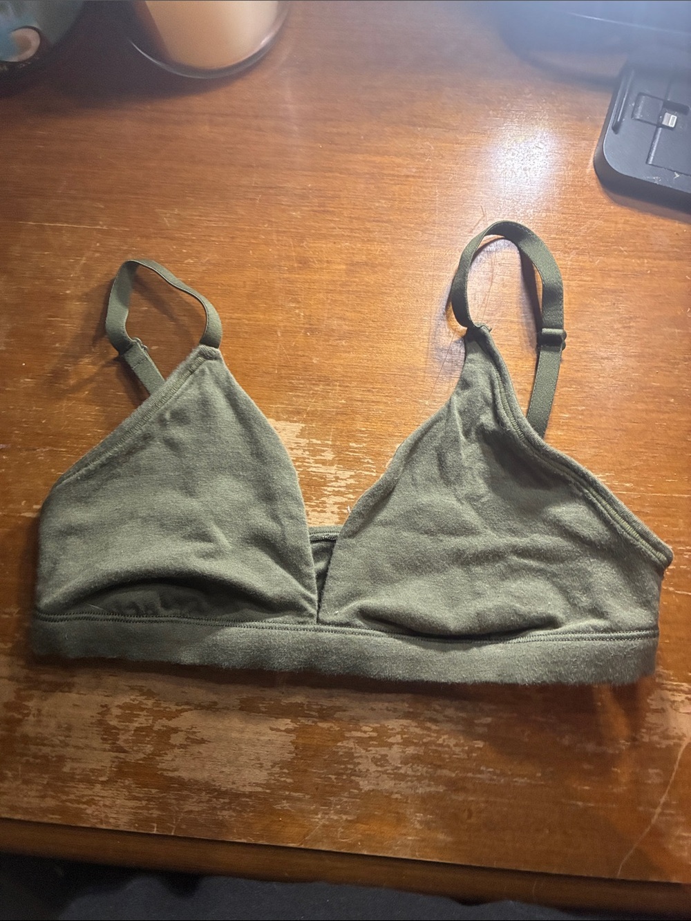 Everyday Soft Triangle Bralette - Olive